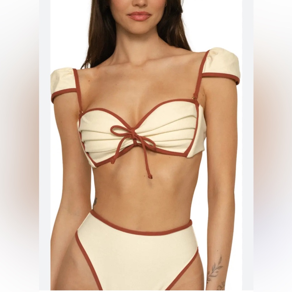 Montce Cabana bikini top in oat terracotta  Top women’s size Medium NWOT